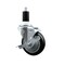 Service Caster 4'' SS Black Poly Swivel 1-3/8'' Expanding Stem Caster with Brake SCC-SSEX20S414-PPUB-BLK-TLB-138 - alternate 1